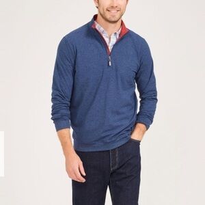 J. McLaughlin Clermont Quarter Zip Pullover Top M